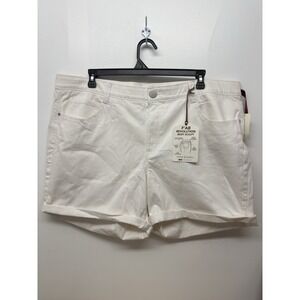 Vintage America Shorts Womens 24W‎ White F'AB Revolution Body Sculpt New #19